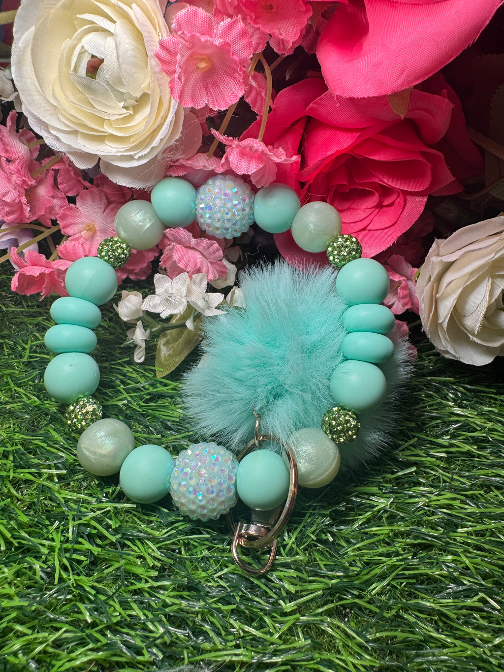 Minty vibes wristlet