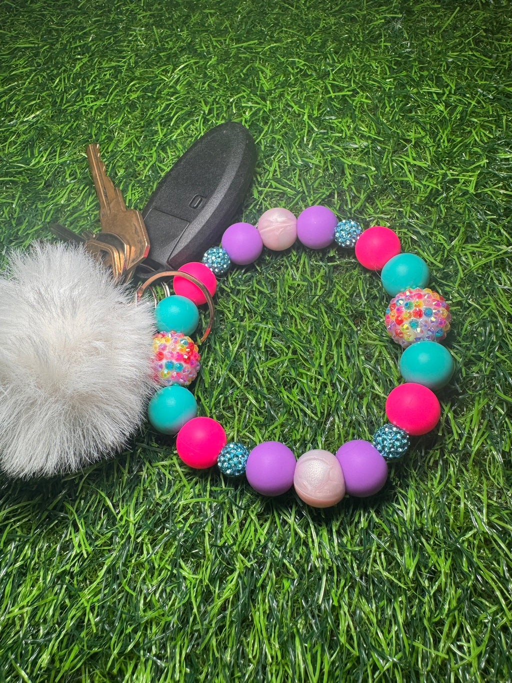 Cotton candy wristlet