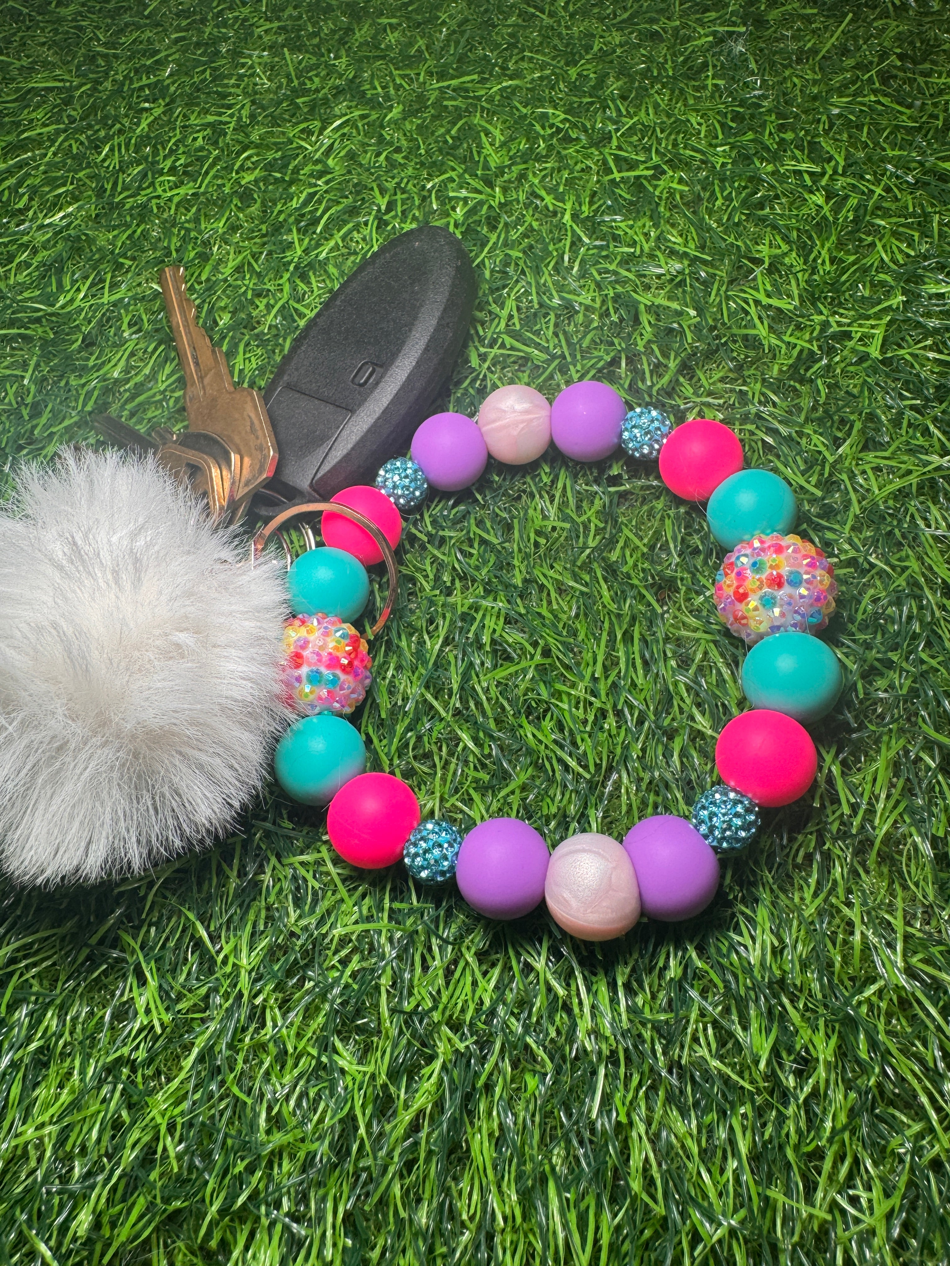 Cotton candy wristlet