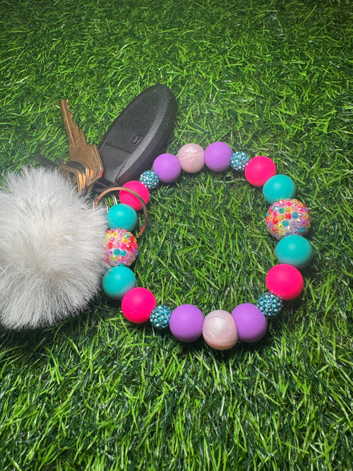 Cotton candy wristlet