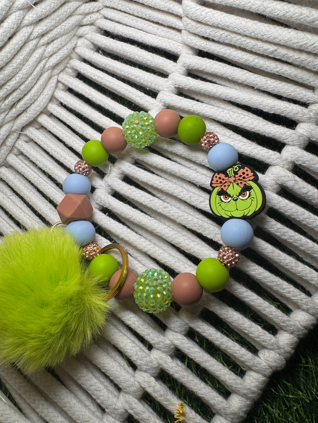 Evil pumpkin wristlet
