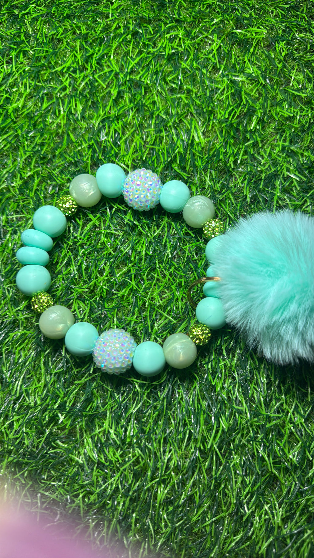 Minty vibes wristlet