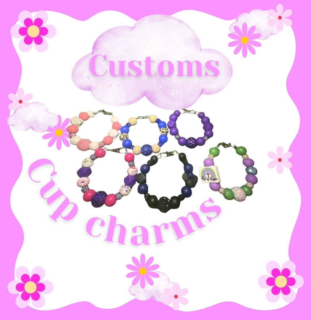 Custom cup charms/mini key chains