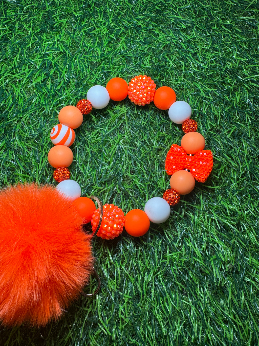 Tangerine swirl wristlet