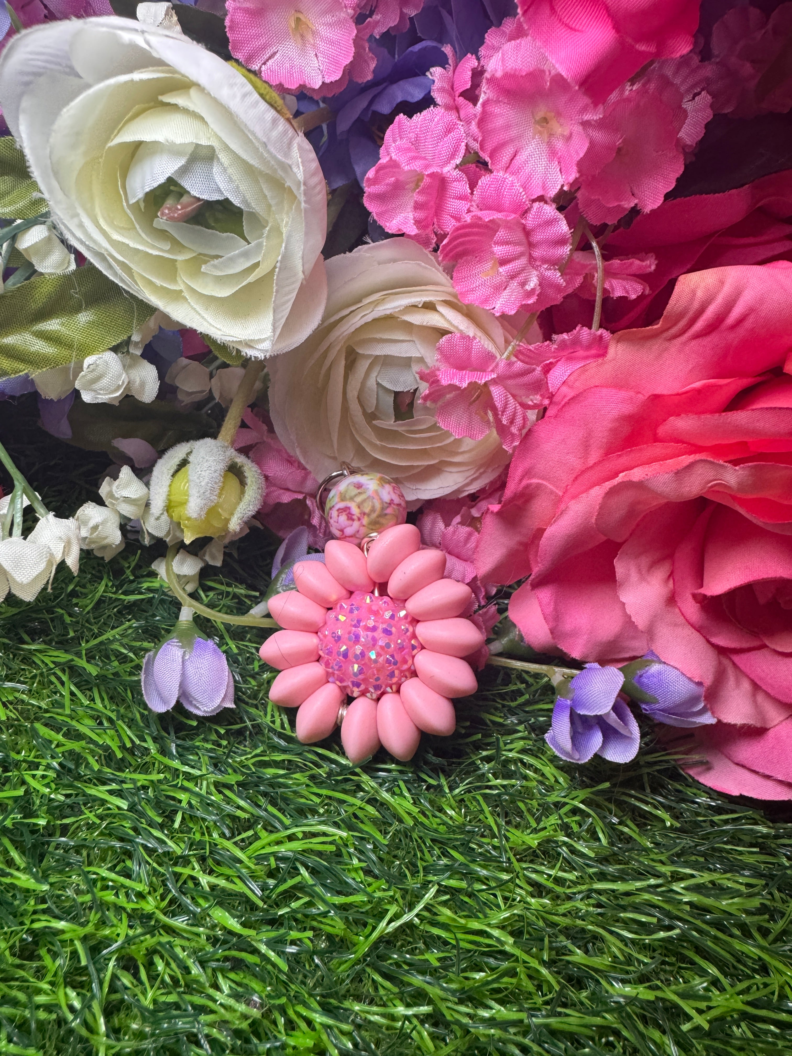 Custom Flower Poises keychains