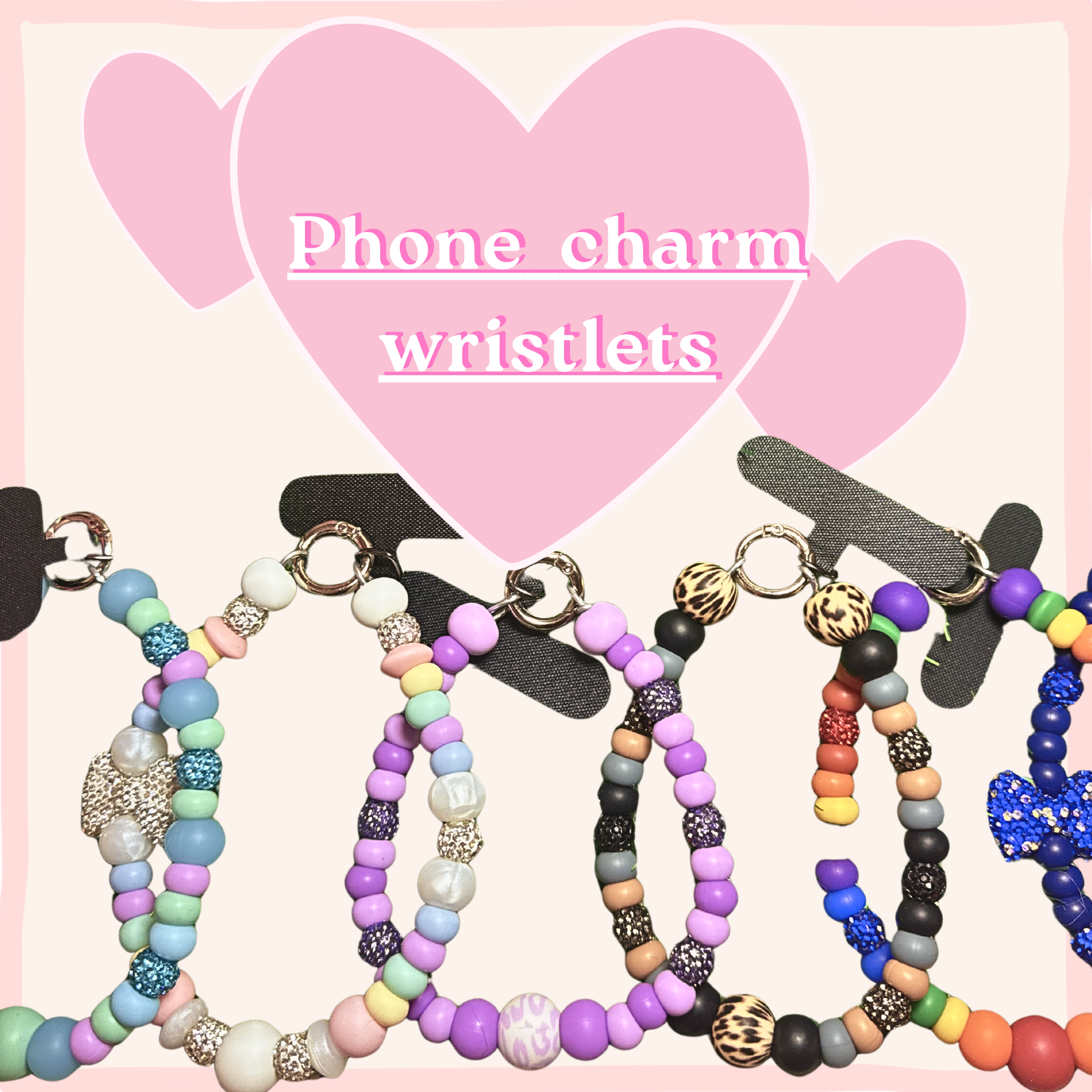 Phone charms w/metal 360 phone tab