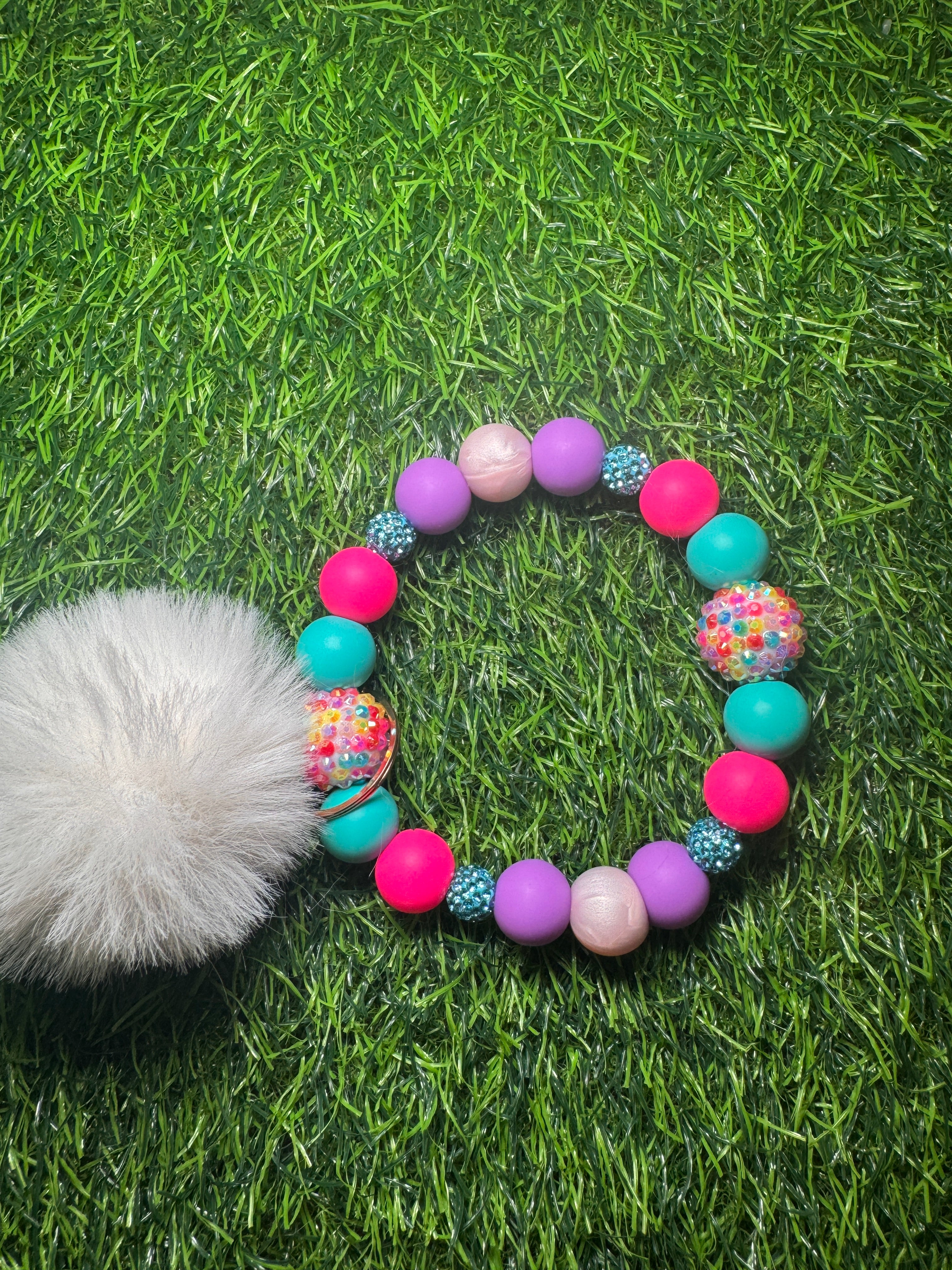 Cotton candy wristlet