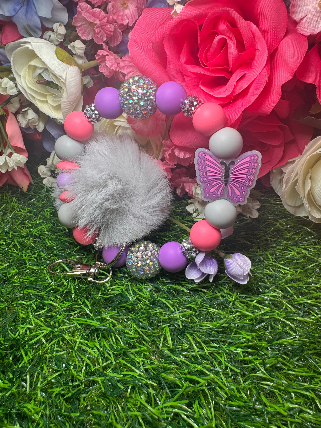 Girly girl flutters wristlet