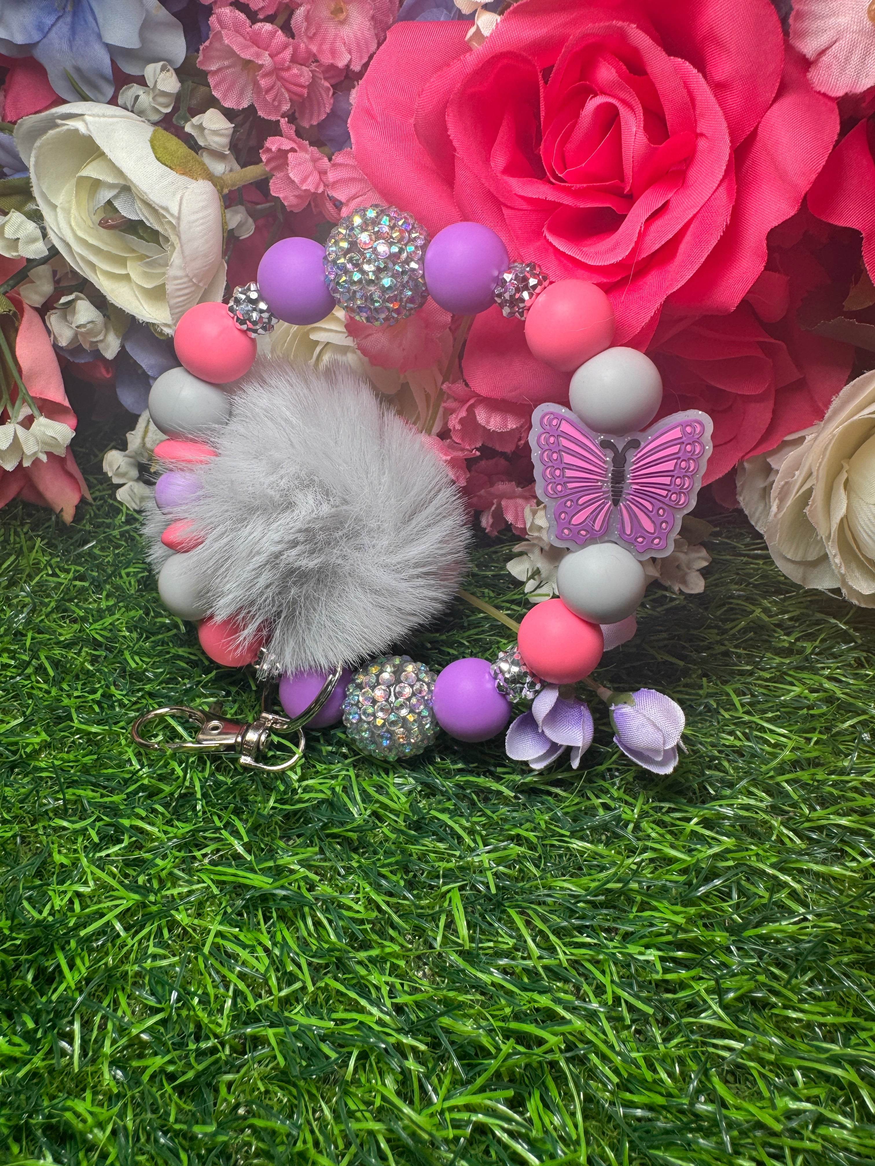 Girly girl flutters wristlet