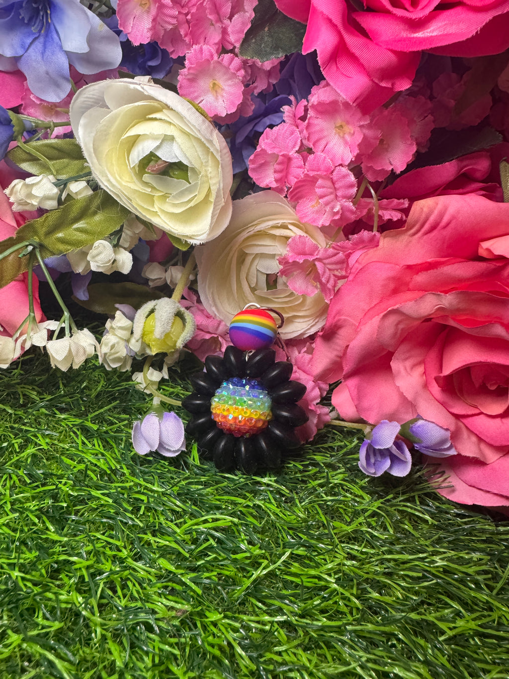 Custom Flower Poises keychains