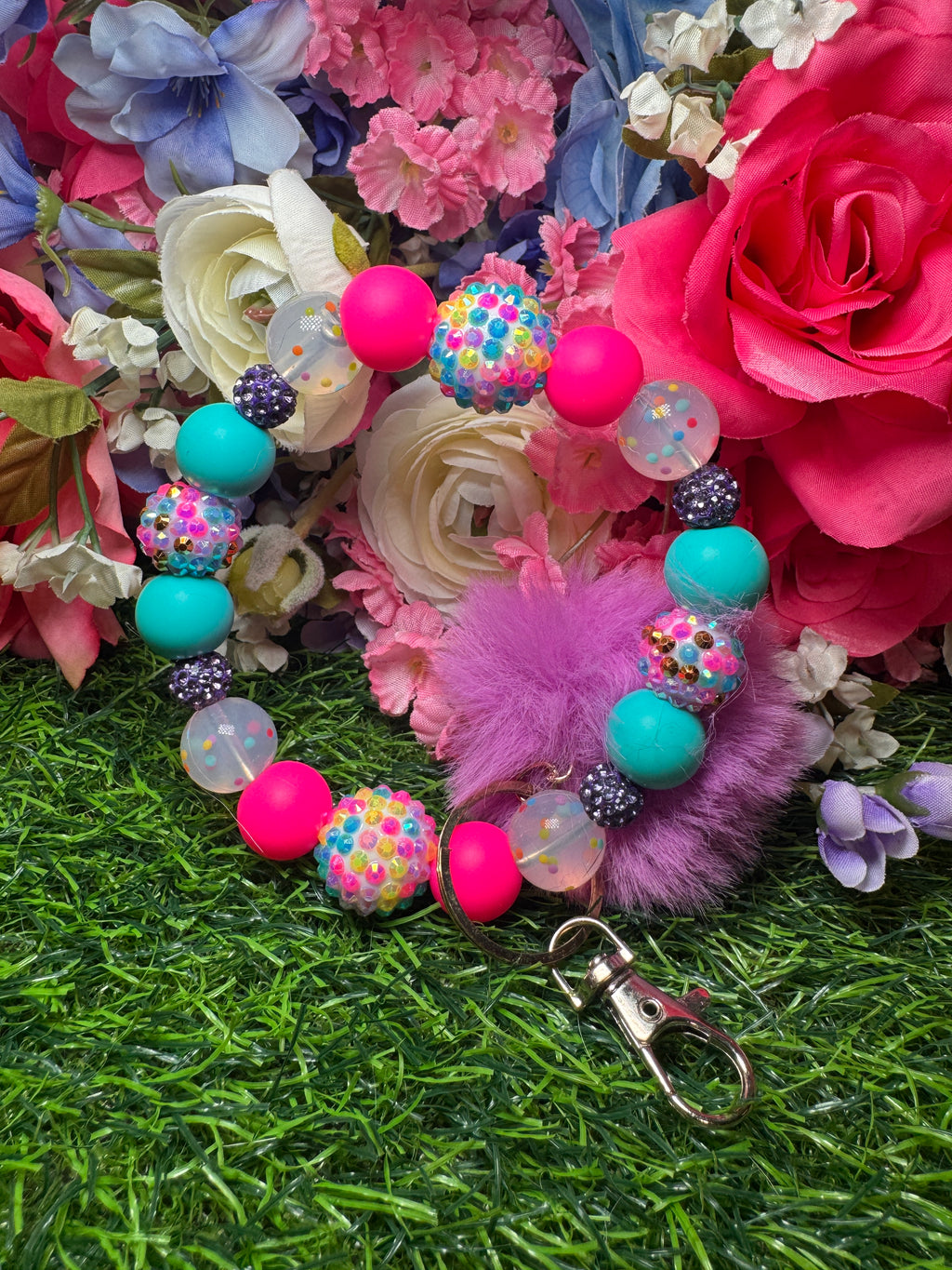 Blingy Cotten Candy wristlet
