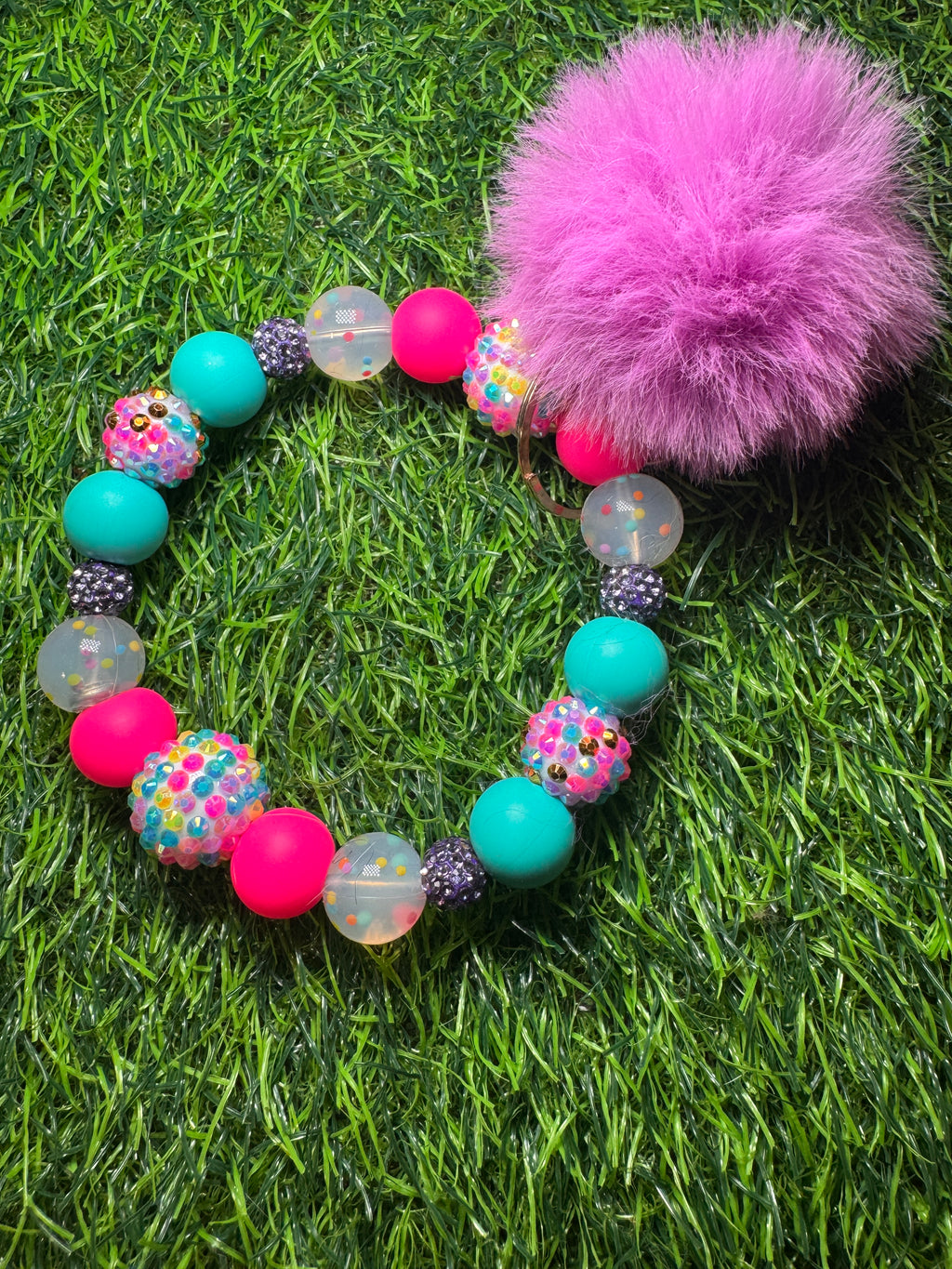 Blingy Cotten Candy wristlet