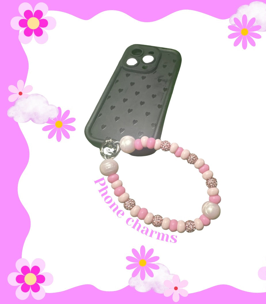 Phone charms w/metal 360 phone tab