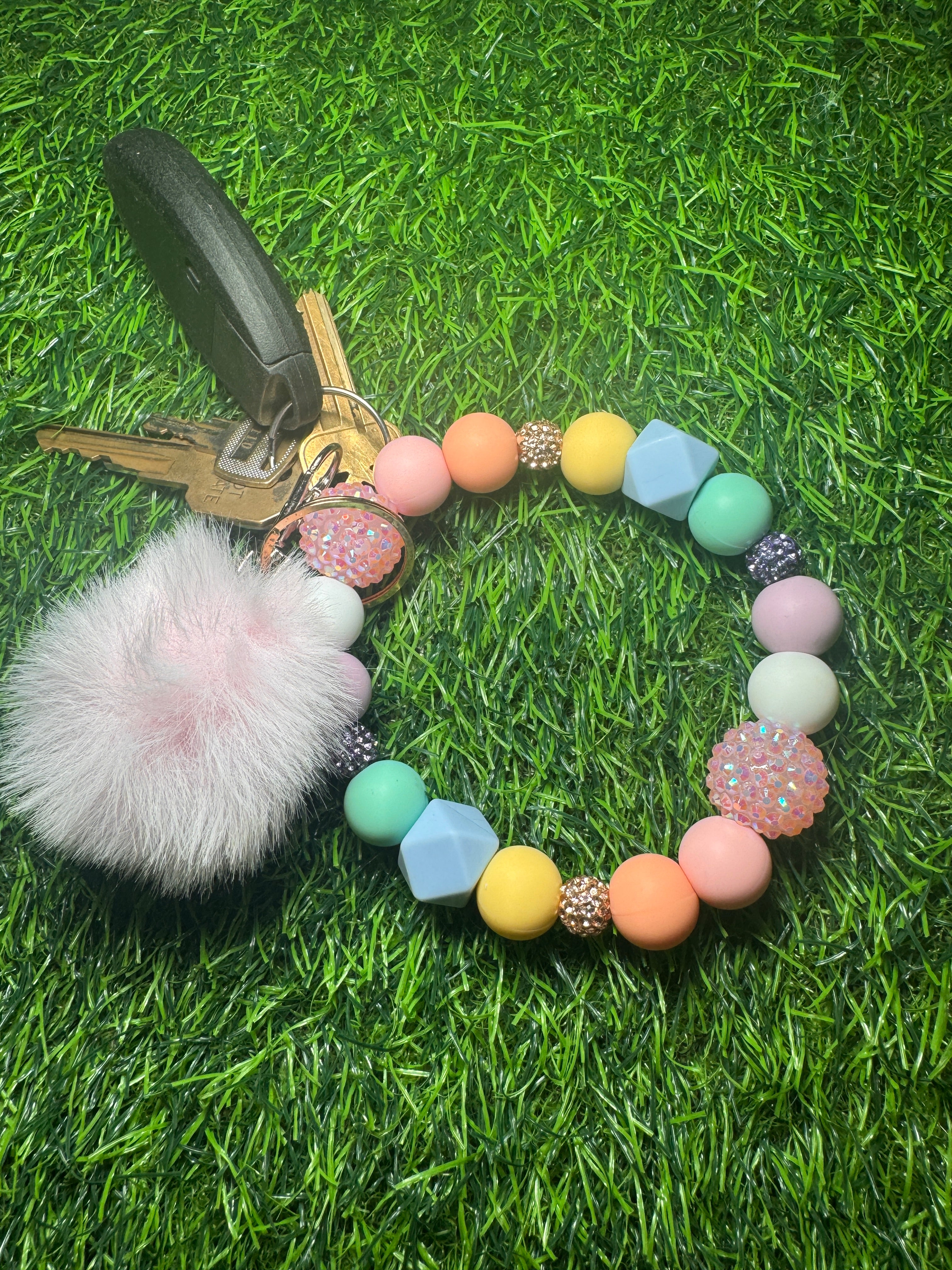 Pastel lane wristlet