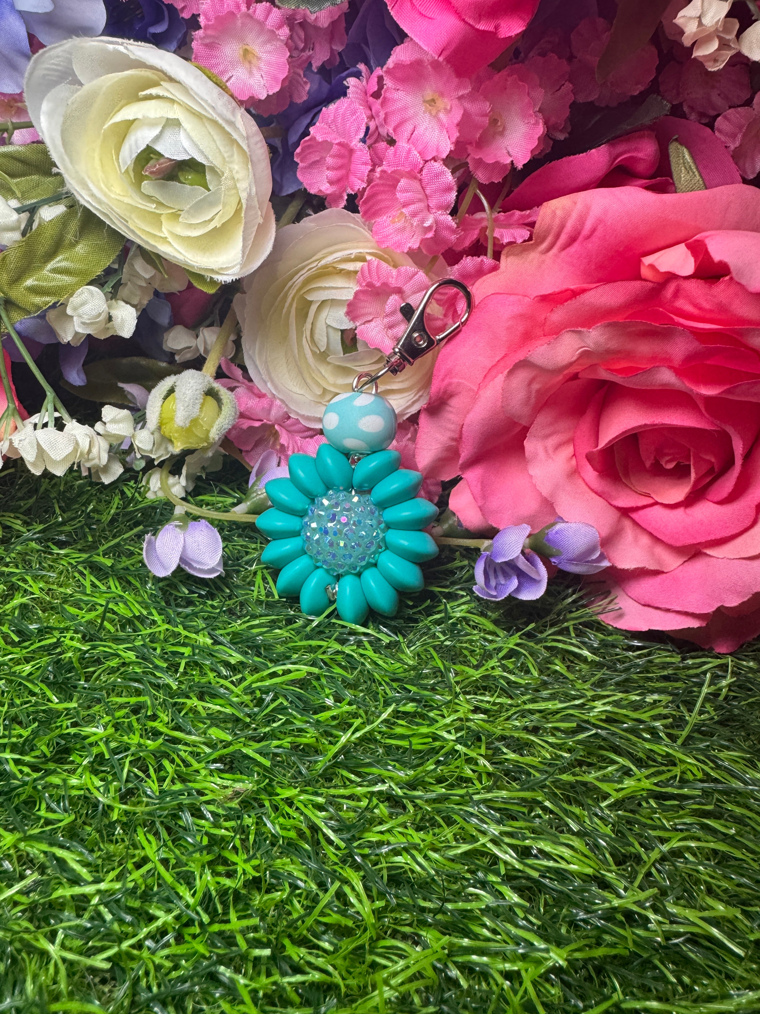 Custom Flower Poises keychains