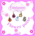Custom Flower Poises keychains