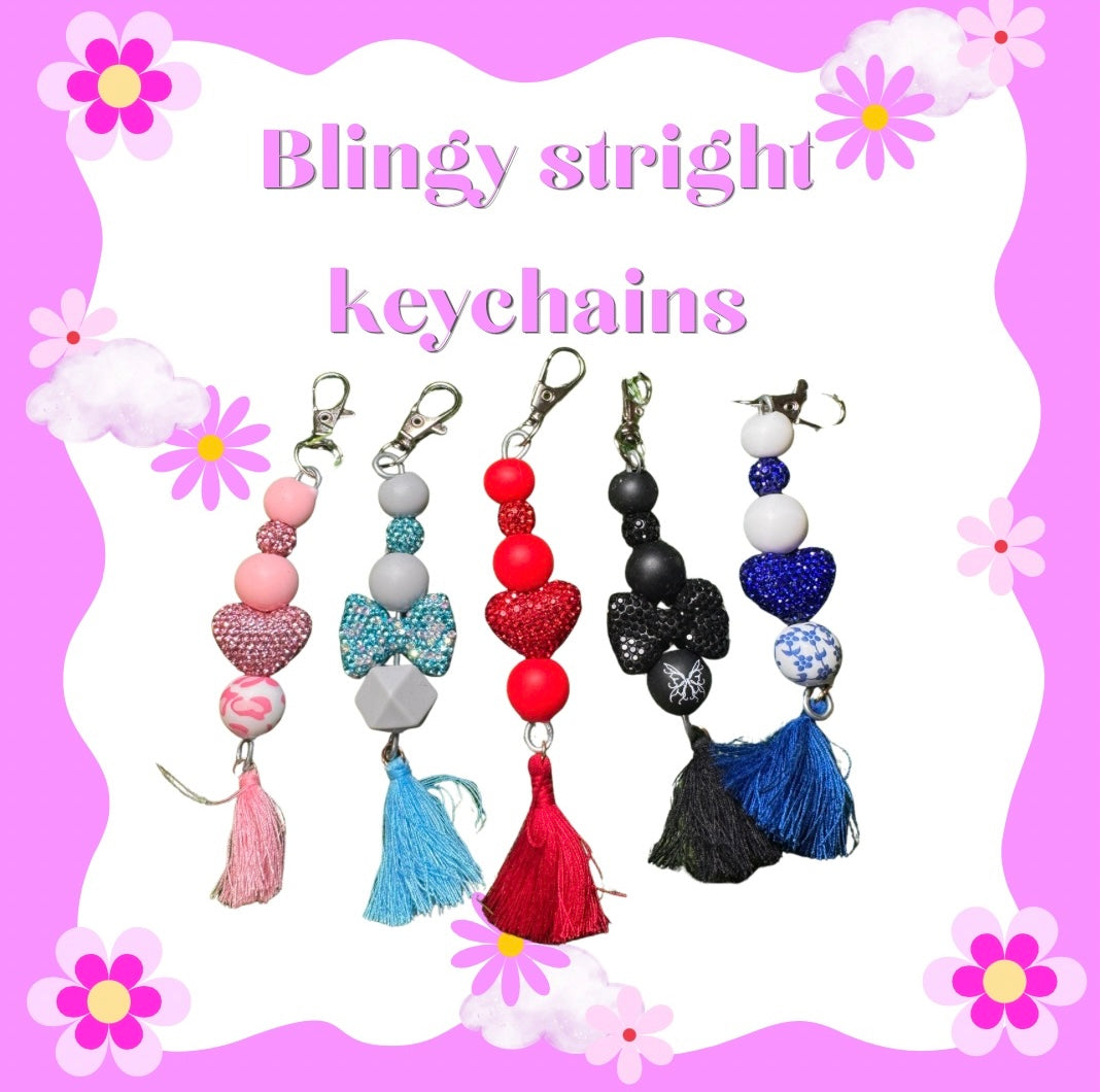 Blingy straight keychains