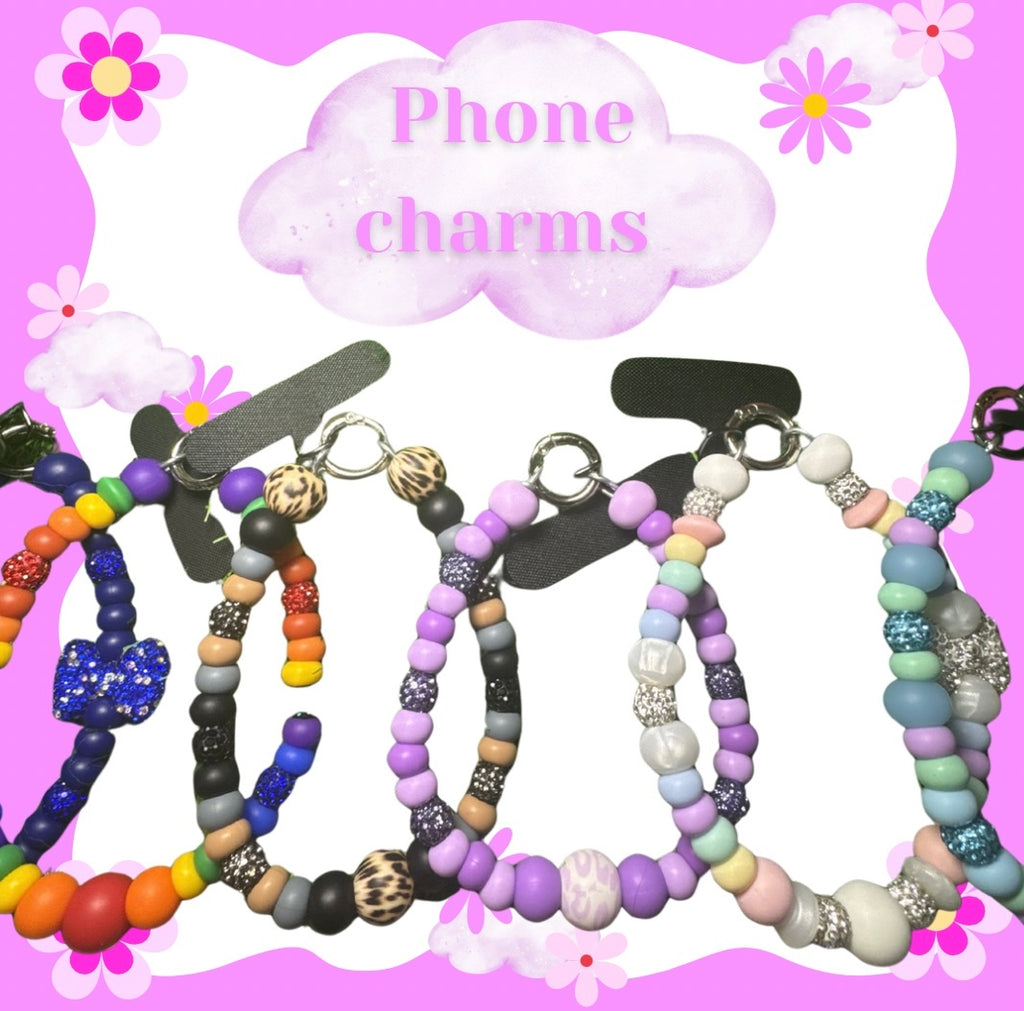 Phone charms w/metal 360 phone tab