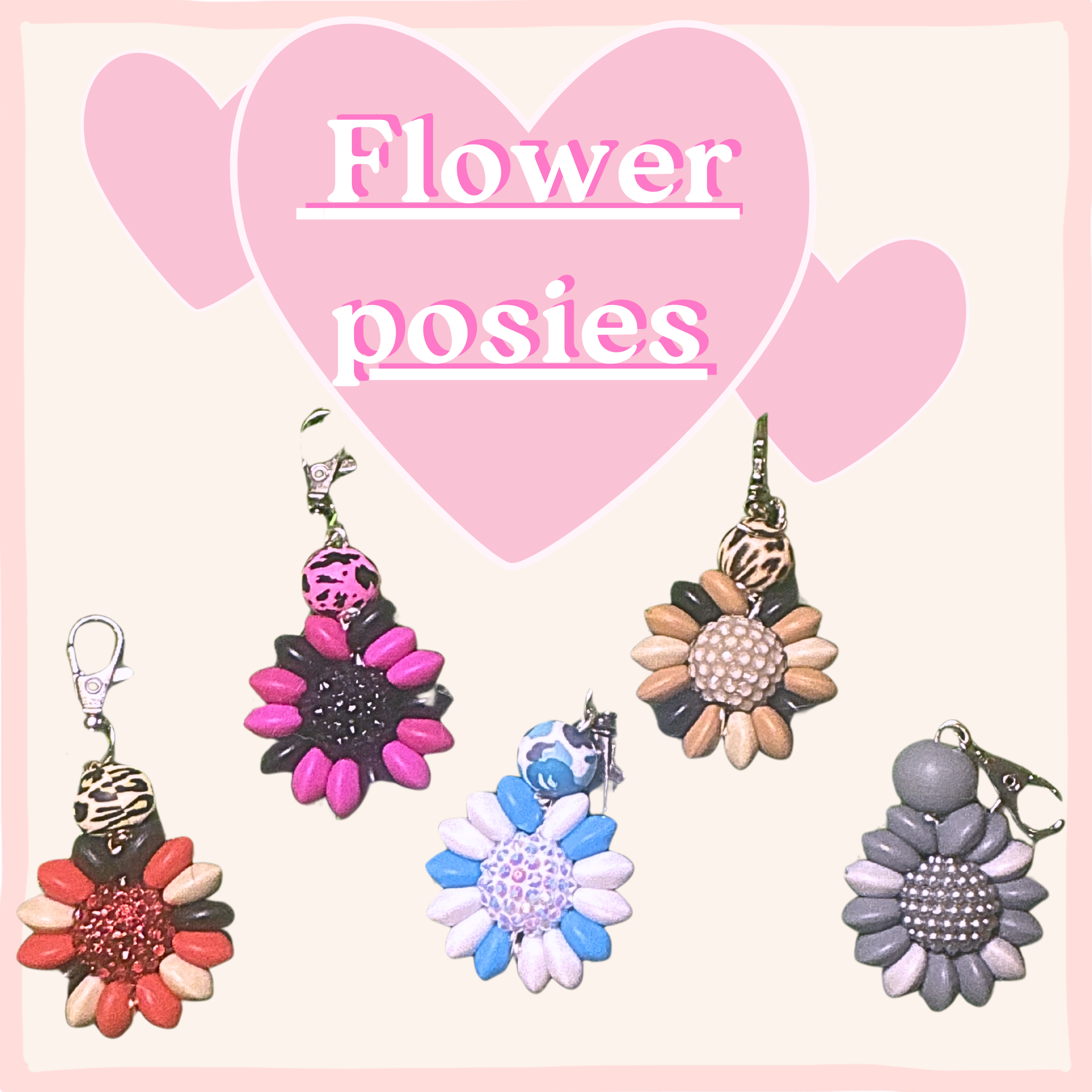 Flower Posie keychains