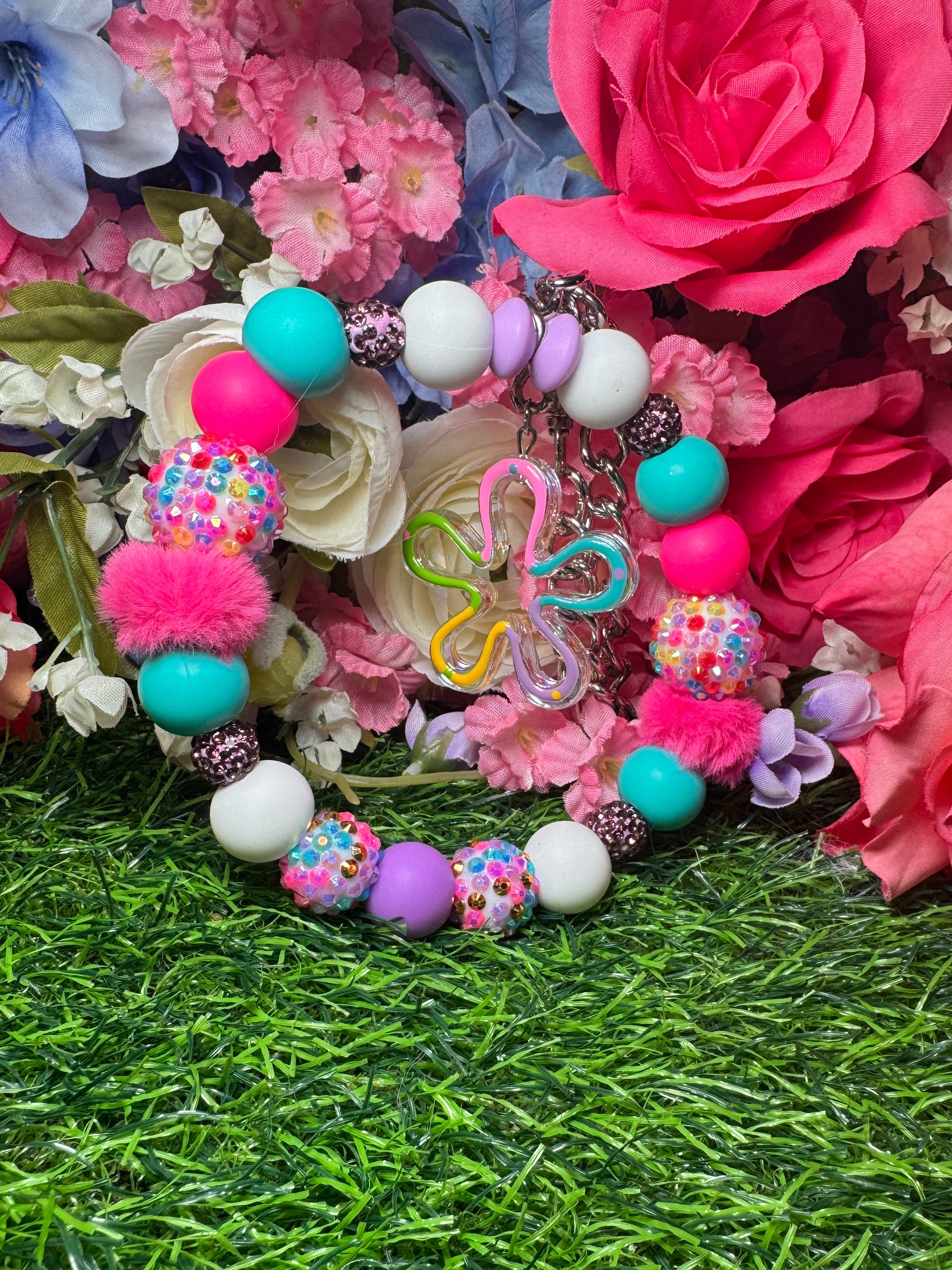 Cotton candy bloom car hanger