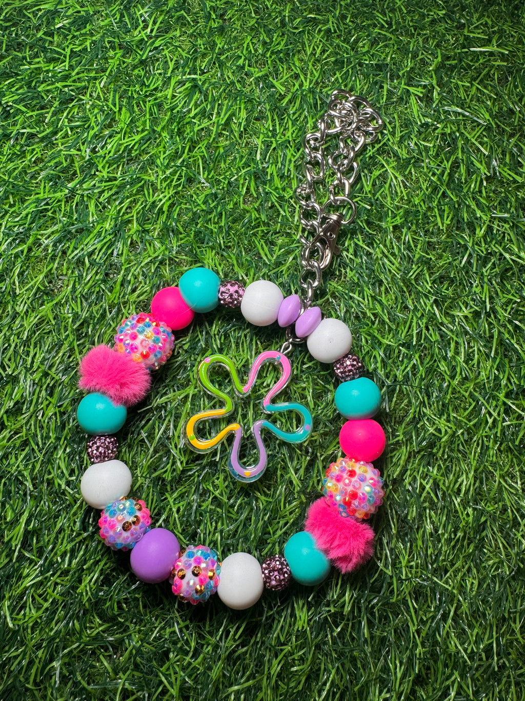 Cotton candy bloom car hanger