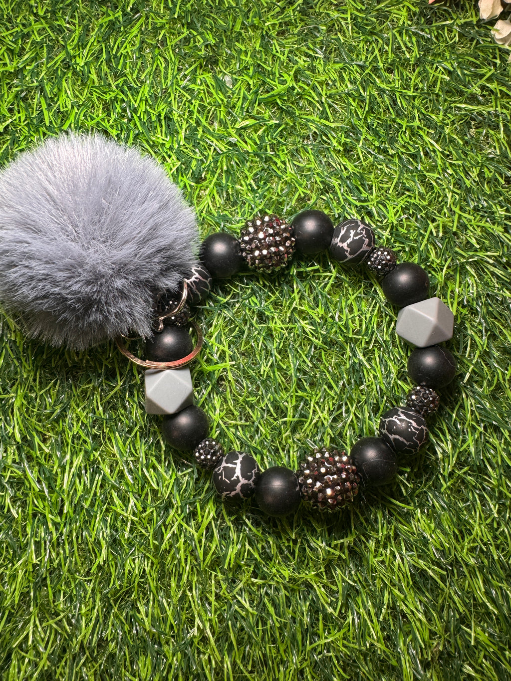 Black Crackle Wristlet