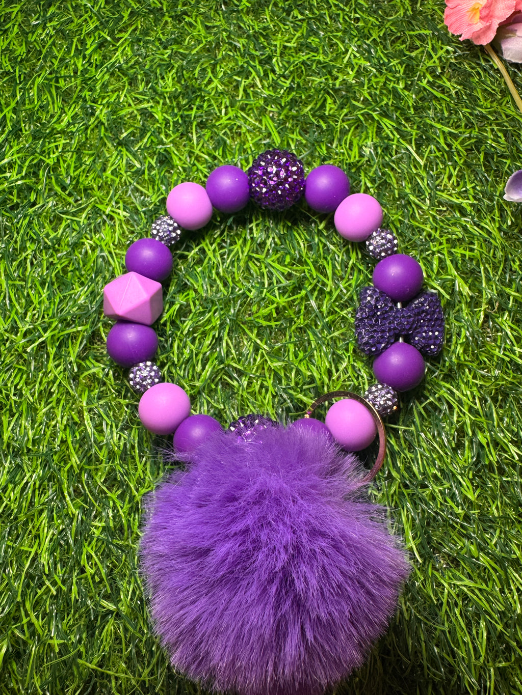 Classic purple wristlet