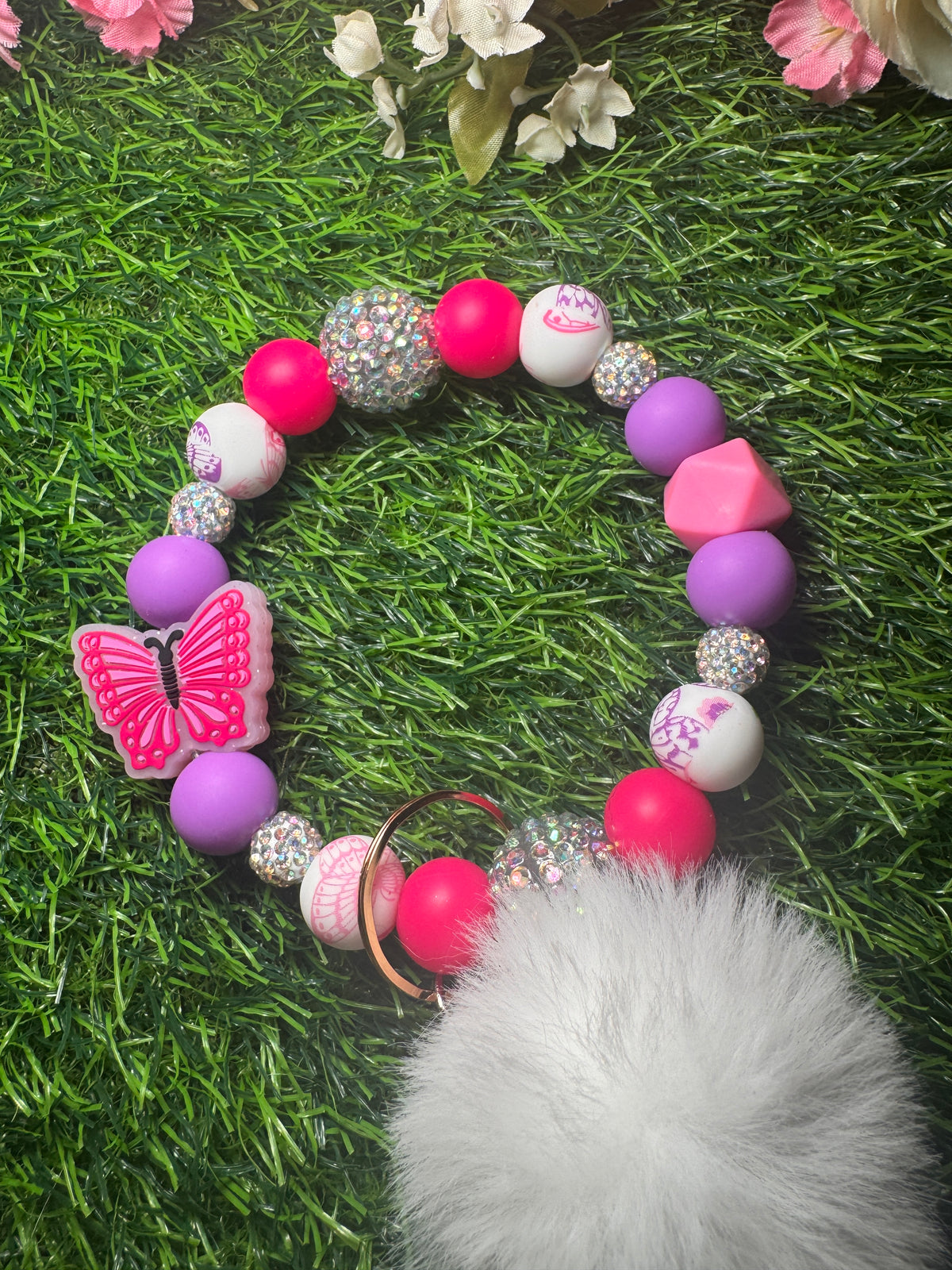 Girly flutters wristlet