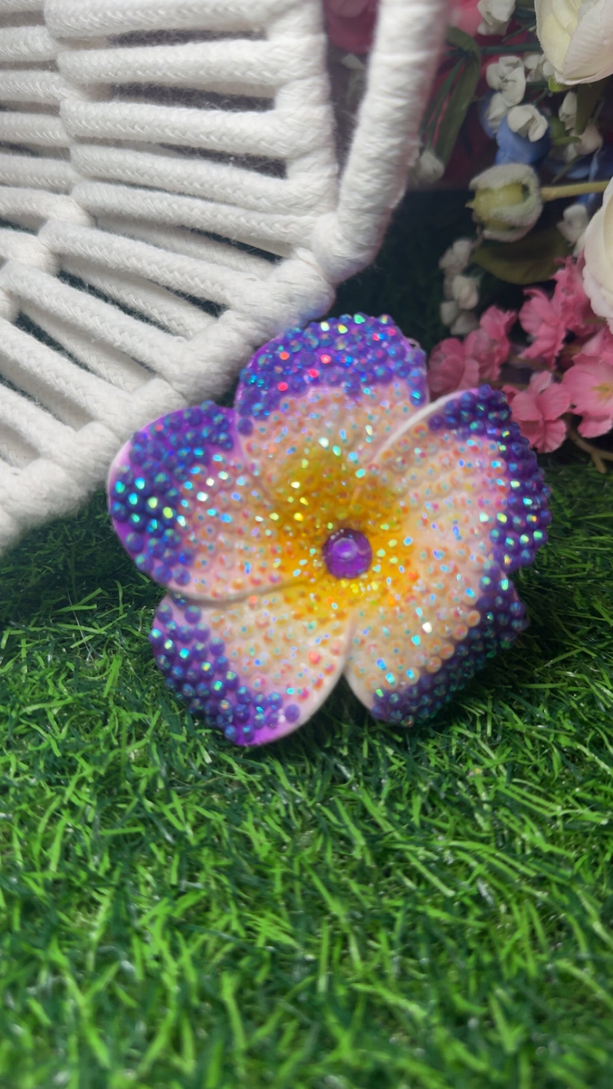 Flower hair clips