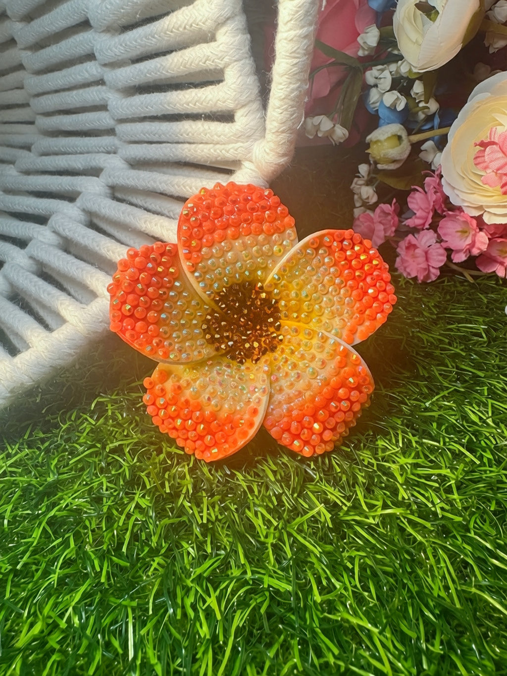 Flower hair clips